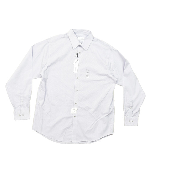 Calvin Klein Regular Fit Blue Performance Non-Iron Dress Shirt Size 18 34/35 - Picture 1 of 8
